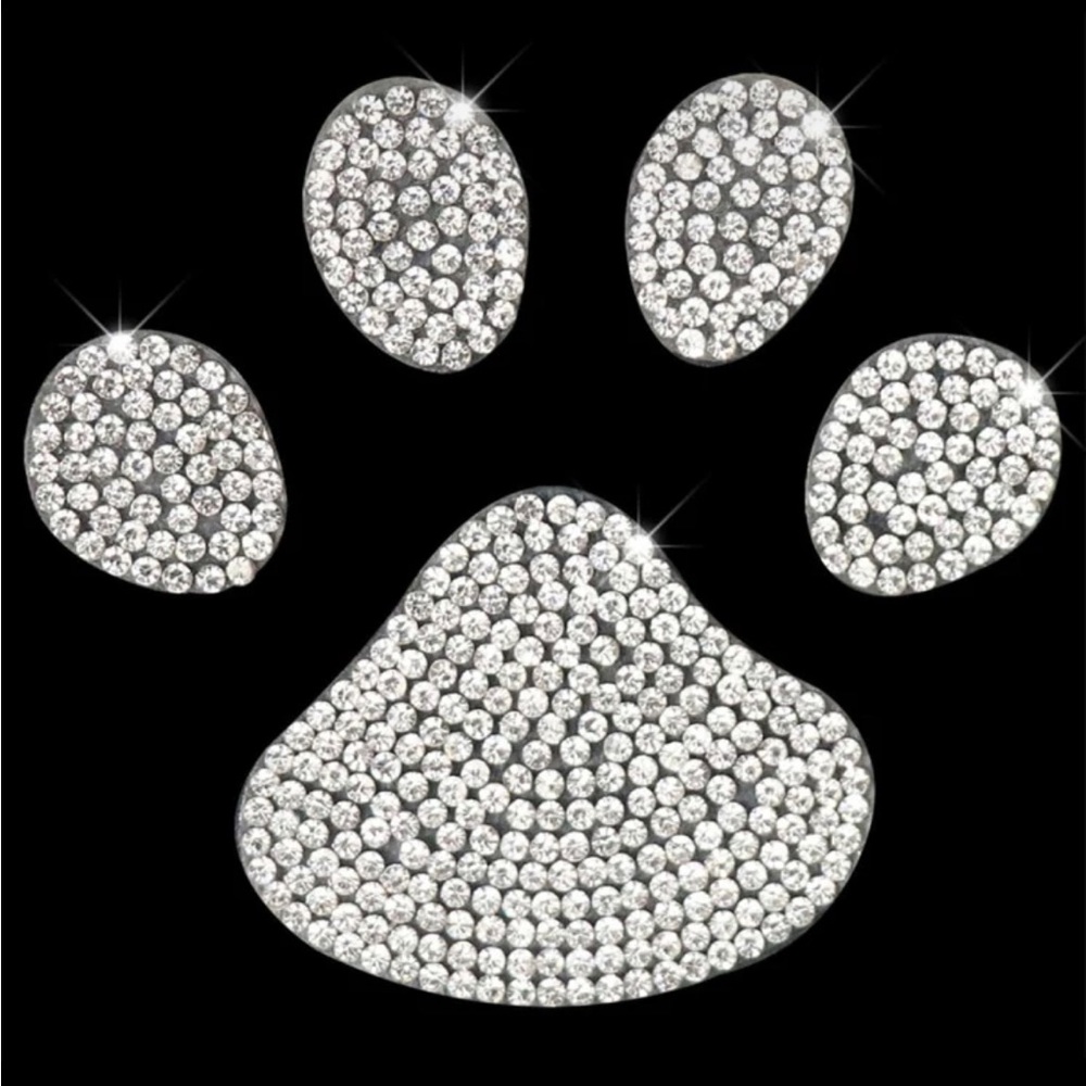 2/$10 Rhinestone Paw Print Decal